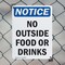Signmission No Outside Food Or Drinks, 10 in W x Rectangle, Plastic OS-2PACK-NS-P-1014-V-14716 - alternate 4